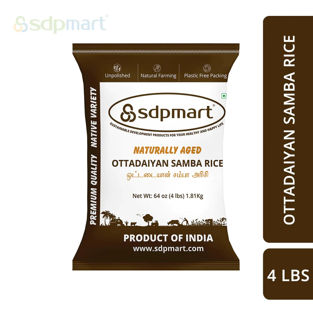 SDPMart Premium Ottadaiyan Samba Rice - 4 lbs
